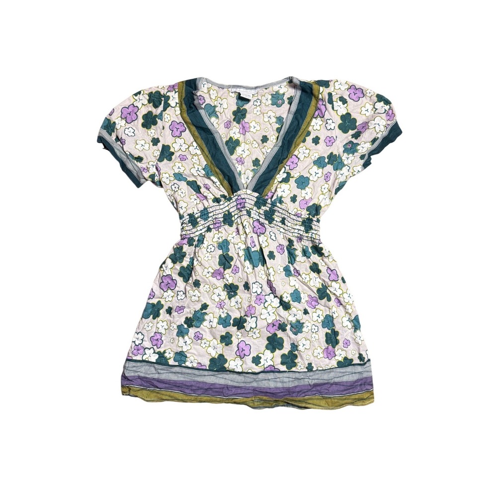 Charlotte Russe Floral Empire Waist Tunic Top